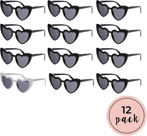 Vista 6 de Pop Fizz Designs Gafas de sol retro con corazón para despedida de soltera I dama de honor I gafas de sol para despedida de soltera