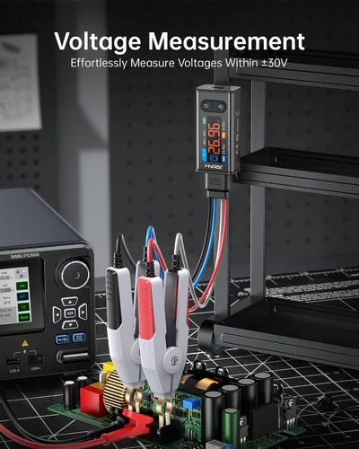 Vista 6 de FNIRSI LCR-ST2 100kHz LCR Meter Tweezer SMD & Through-Hole Component Tester