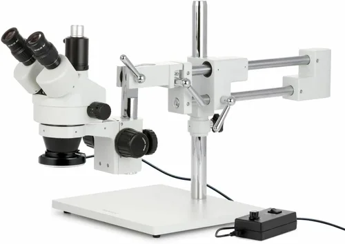 Vista 8 de Microscopio profesional trinocular con zoom con enfoque Control, WH10x Oculares simultánea estéreo, 3,5 x -90 X Zoom de ampliación, 0,7 x -4.5 X