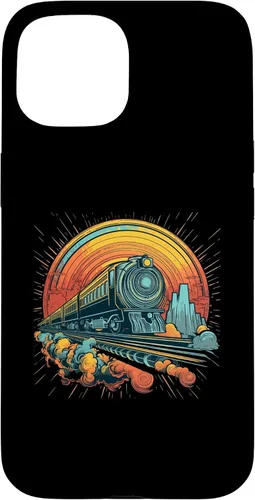 Vista 6 de Funda para iPhone 16 Train Locomotora y modelo de trenes de ferrocarril