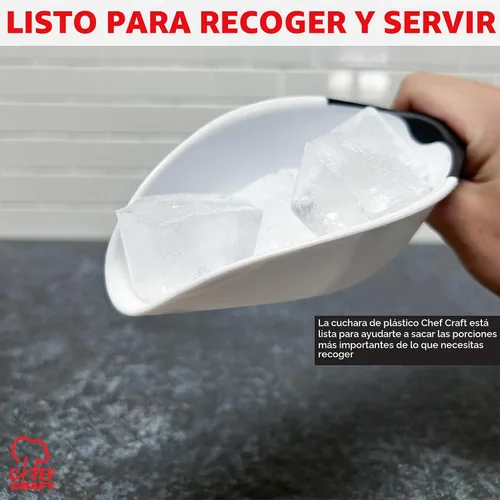 Vista 5 de Chef Craft Select - Cuchara de plástico, 1 taza, color blanco