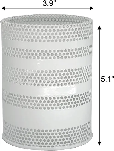 Vista 5 de Soporte de malla metálica para lápices, soporte para tazas, organizador de escritorio de oficina, papelería, soporte para brochas de maquillaje