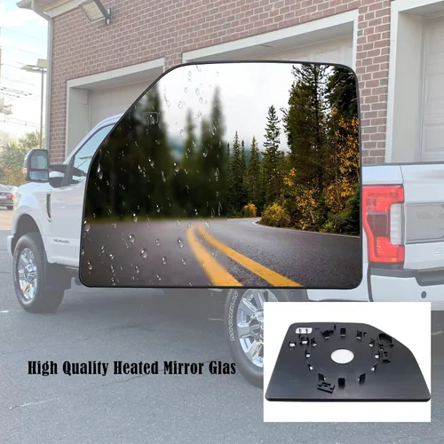 Vista 3 de Espejo de remolque del lado izquierdo del conductor, cristal de espejo calefactado con soporte trasero para Ford F150 Truck 2015-2020 Ford F250 F350