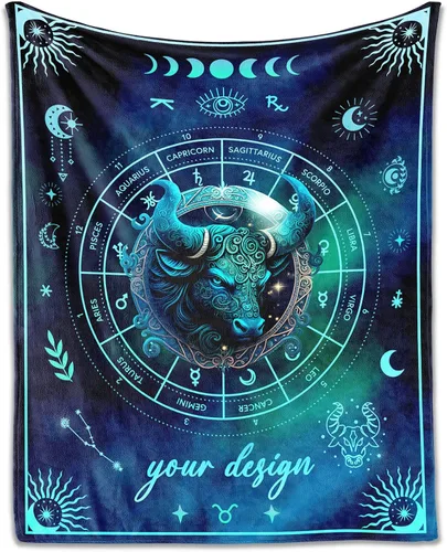 Vista 13 de Manta Acuario para Regalos, 40" x 30" Manta Rectangular de Franela del Zodiaco Acogedora, Regalo para Niños Niñas Adolescentes Mujeres Hombres