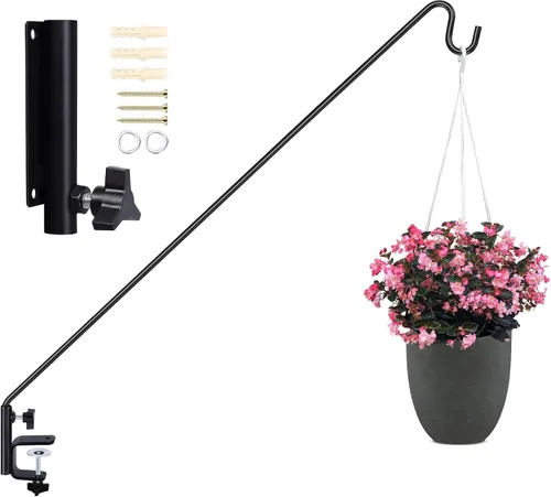 Vista 16 de MIXXIDEA Kit de montaje para colgar en riel de cubierta de valla de 11 pulgadas de largo, gancho decorativo resistente para comederos de pájaros