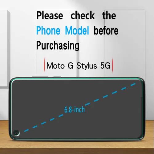 Vista 2 de Slanku Paquete de 3 protectores de pantalla diseñados para Motorola Moto G Stylus 5G / Moto G Stylus 2021 (no compatible con el modelo 2022), vidrio