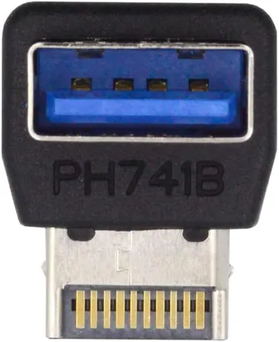 Vista 16 de xiwai USB 3.1 Panel frontal Socket Key-B Tipo-E a USB 3.0 20Pin Header Adaptador de extensión macho para placa base