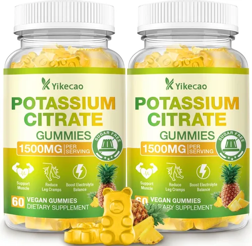 Vista 8 de Gomitas de citrato de potasio de 1500 mg para adultos, mujeres y 1Paquete