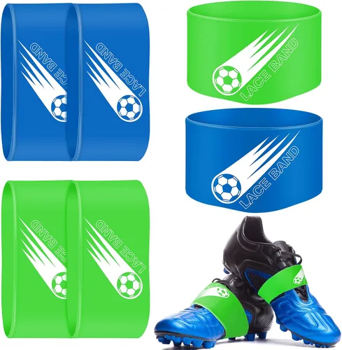 Vista 9 de Patelai 4 piezas de cubierta de cordón para tacos de fútbol, banda de zapato de fútbol, cubierta de zapato de fútbol, bandas de taco de fútbol