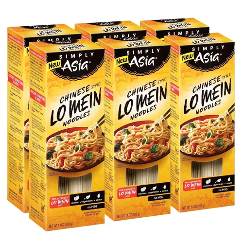 Vista 25 de Simply Asia Lo Mein - Fideos estilo chino, sin MSG, para sopas de fideos fríos, Lo Mei de verduras, pollo lo mein y salteados, 14 onzas