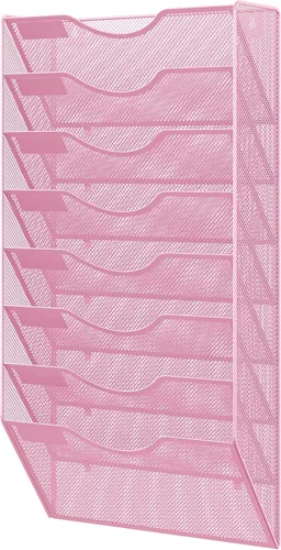 Vista 25 de EasyPAG Office - Carpeta de pared con 3 bolsillos para guardar archivos, organizador de metal para documentos Negro