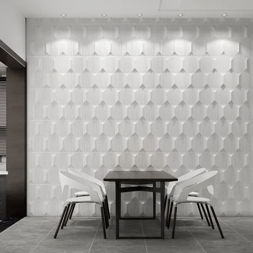 Vista 5 de Art3dwallpanels Panel de pared 3D de PVC para decoración de pared interior, 19.7 x 19.7 pulgadas, paneles de pared 3D de PVC, paneles de pared