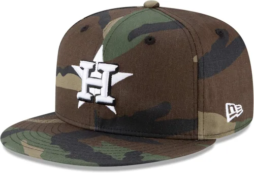 Vista 10 de New Era Gorra unisex MLB 9Fifty Camo con logotipo primario ajustable Snapback para adultos, talla única Negro