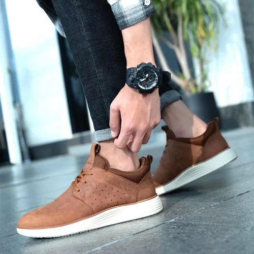 Vista 7 de Arkbird Mocasines de cuero, zapatos casuales sin cordones para hombre
