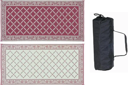 Vista 12 de Estera reversible Reversible Mats 119127, color marrón/beige de 9 x12 pies, Beige