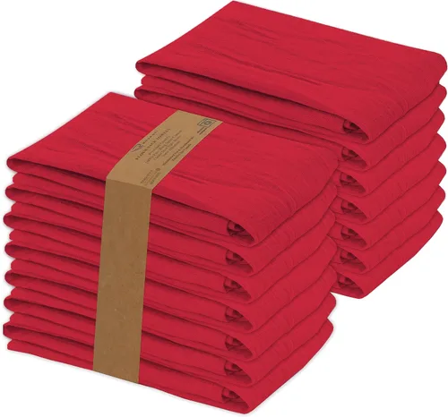 Vista 11 de RUVANTI Paquete de 12 toallas de cocina de 28 x 28 pulgadas, 100 % algodón, lavables a máquina, absorbentes, para secar y limpiar, color camel