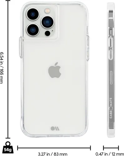 Vista 2 de Case-Mate Funda transparente para iPhone 13 Pro Max – Funda transparente resistente de protección contra caídas de 10 pies para iPhone 13 Pro Max