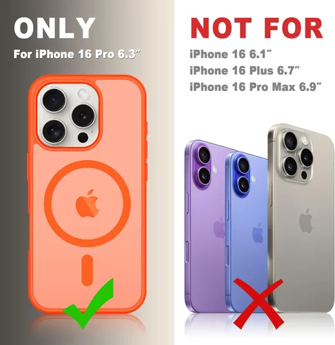 Vista 964 de Funda para Google Pixel 10 Pro XL, cubierta magnética mate, color negro Fit for MagSafe, Screen Protector included, Shockproof Military Grade