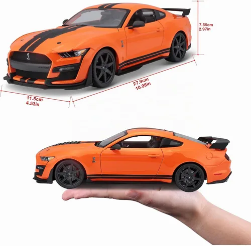 Vista 7 de Maisto - Modelo a escala 1/18 compatible con Mustang Shelby GT500 2020 (naranja)