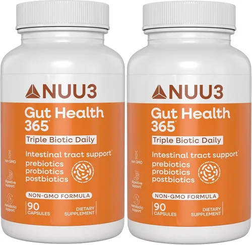 Vista 7 de NUU3 Gut Health 365 - Enzimas digestivas y suplemento probiótico para mujeres y hombres - Hinchazón y alivio de la digestión - Apoya el microbioma