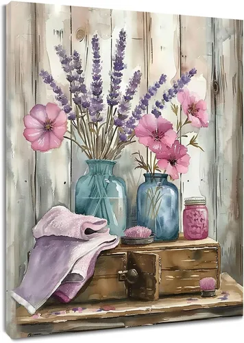 Vista 12 de LB Arte de pared de escena de playa para baño, paisaje de naturaleza costera, lienzo, pinturas de pared, decoración del hogar, océano azul, cuadros