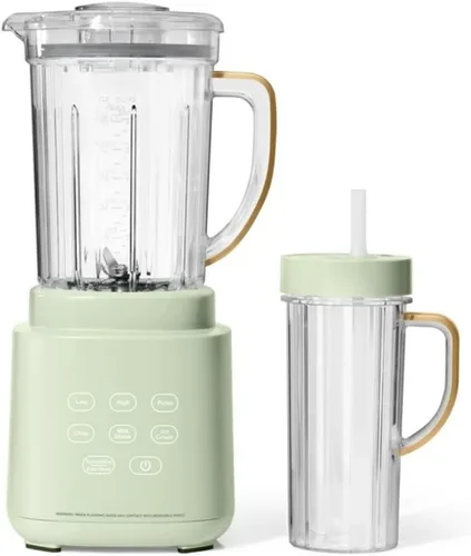 Vista 9 de Maravilloso sistema de licuadora PowerExact con motor de 700 W, tarro Tritan de 50 onzas, taza de una sola porción de 20 onzas, tapa antigoteo, 3