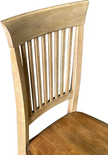 Vista 4 de Sunset Trading Brook Silla de comedor, pecana y trigo