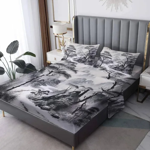 Vista 8 de Forest Sheets tamaño individual – Sábanas de cama para niños, microfibra suave y bolsillo profundo, sábanas y fundas de almohada estampadas sin