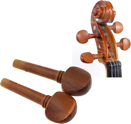 Vista 2 de Crear idea Juego de clavijas de afinación para violín de violín de violín de 4/4 tamaño 4/4 madera de azufaifo de madera