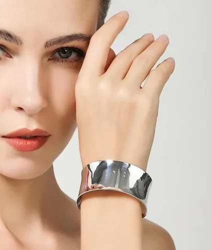 Vista 3 de Blazing Autumn Pulseras de plata esterlina 925 joyería de moda para mujer, Plata de ley Plata, Sin gemas.