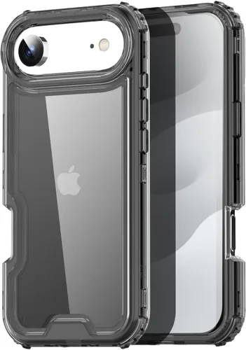 Vista 26 de AICase para iPhone 17 Transparente, Resistente Duradera de 3 Capas de Cristal Transparente [No amarillea]