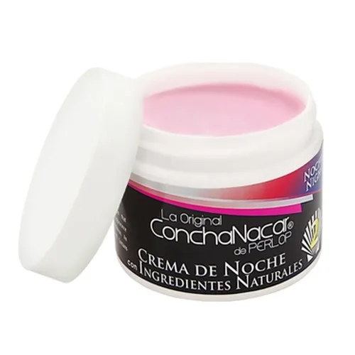 Vista 3 de Crema de noche ConchaNacar De Perlop #2. Hidratante y rejuvenecedor natural para la piel. Tratamiento antienvejecimiento. 2 oz / 56 g. Paquete de 3