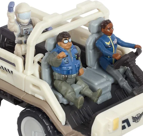 Vista 4 de Mattel Disney y Pixar Lightyear - Paquete de vehículos pequeños y figuras, 2 camiones todo terreno y 3 figuras de personajes, serie Hyperspeed