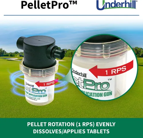 Vista 2 de Underhill PelletPro - Aplicador en línea para grifo de manguera de jardín, macho GHT de 3/4 pulgadas, hembra GHT de 3/4 pulgadas, conector