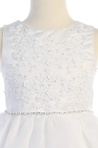 Vista 5 de Vestidos de Primera Comunión para Niñas 7-16 Vestido de Santa Comunión Blanco Vestidos de Primera Comunión para Niñas Plus