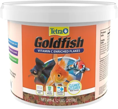 Vista 20 de Tetra Goldfish Flakes, dieta nutricionalmente equilibrada para peces de acuario, copos enriquecidos con vitamina C, 0.42 onzas