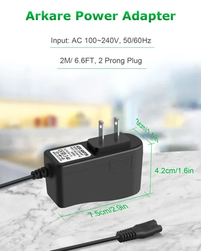 Vista 6 de Meridian - Cargador de repuesto para Meridian Original M2B M2C M2G para afeitadora eléctrica de 5 V, cable de carga para cable de alimentación