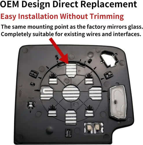 Vista 3 de Espejo lateral de repuesto para Chevrolet Silverado 1500 GMC Sierra 1500 2014-2017, para Chevy Silverado GMC Sierra 2500 3500 2015-2017, espejo