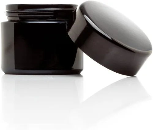 Vista 2 de Infinity Jars Tarro de rosca de vidrio ultravioleta negro de 1.7 fl oz (1.7 fl oz)