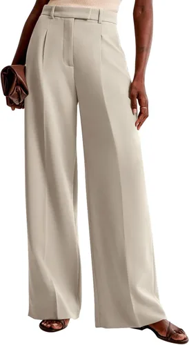 Vista 3 de NIMIN Pantalones de trabajo de pierna ancha para mujer, pantalones