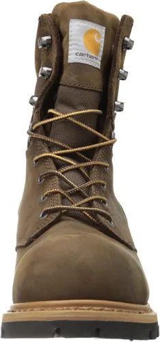Vista 2 de Carhartt Botas de leñador de cuero compuesto impermeable de 8 pulgadas para hombre CML8369 Marrón