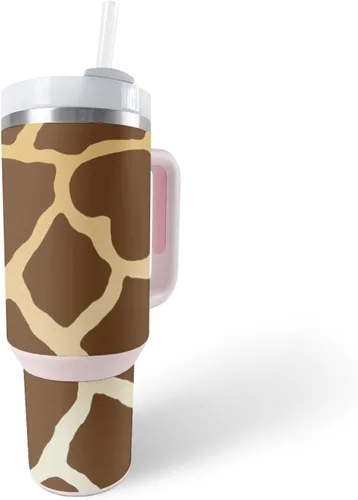 Vista 4 de MightySkins Skin - Vaso de vinilo compatible con Stanley The Quencher H2.0 FlowState de 40 onzas, diseño de mármol de albaricoque, protectora