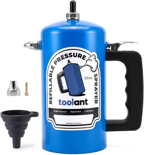 Vista 10 de toolant Pulverizador presurizado recargable de 32 onzas, 200 PSI máximo Rojo