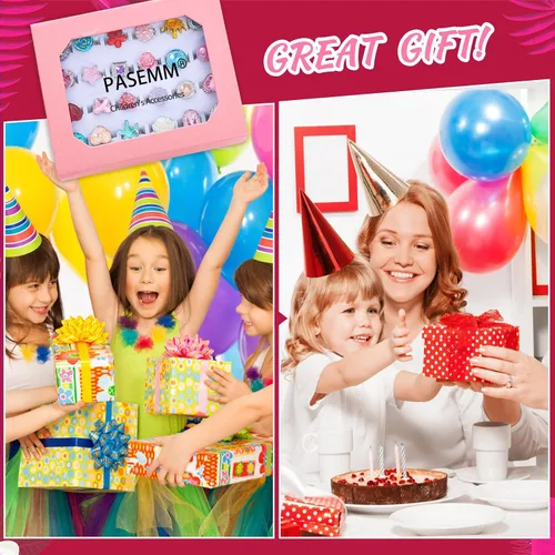 Vista 11 de PASEMM 24 anillos de joyería para niña, ajustables, sin duplicación, anillos de juego para niños en caja, anillos de juego de simulación y disfraces