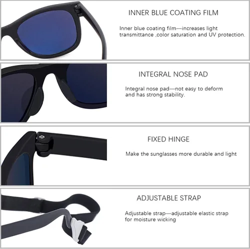 Vista 6 de MAXJULI Gafas de sol para bebés bebés, seguras, suaves, con correa ajustable 0-24 meses sin BPA 7002
