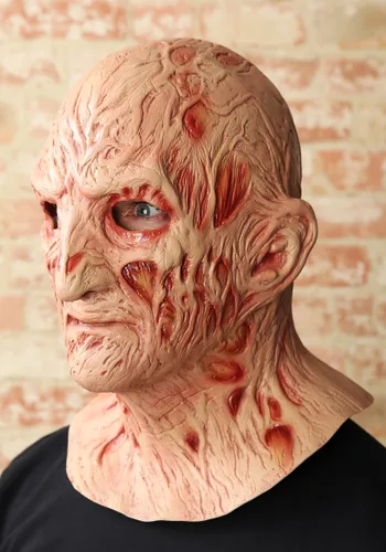 Vista 3 de Máscara de Adulto Freddy Krueger de Pesadilla en Elm Street 4 Multicolor