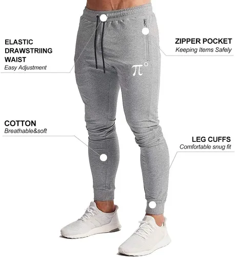 Vista 4 de Wangdo - Pantalones deportivos para hombre con bolsillos con cremallera
