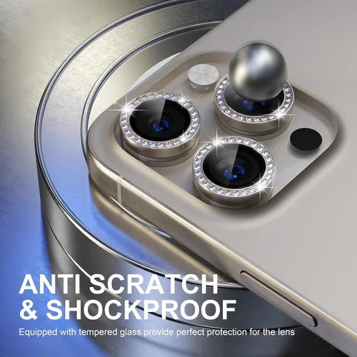 Vista 437 de Choiche Compatible para iPhone 16 Pro/iPhone 16 Pro Max Protector de Lente de Cámara, Vidrio Templado 9H Protector de Pantalla de Cubierta de Cámara