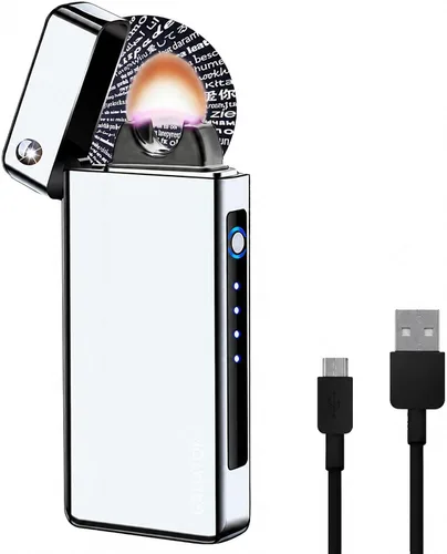 Vista 24 de GADATOP Encendedores eléctricos de plasma de arco, encendedor recargable por USB, a prueba de viento, sin llama, con batería de alta potencia