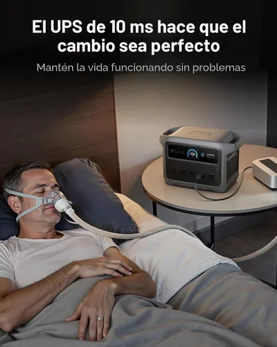 Vista 7 de Anker SOLIX C1000 Gen 2 Estación de energía portátil, generador solar de 2,000 W (pico 3,000 W), carga completa en 49 minutos, batería LiFePO4